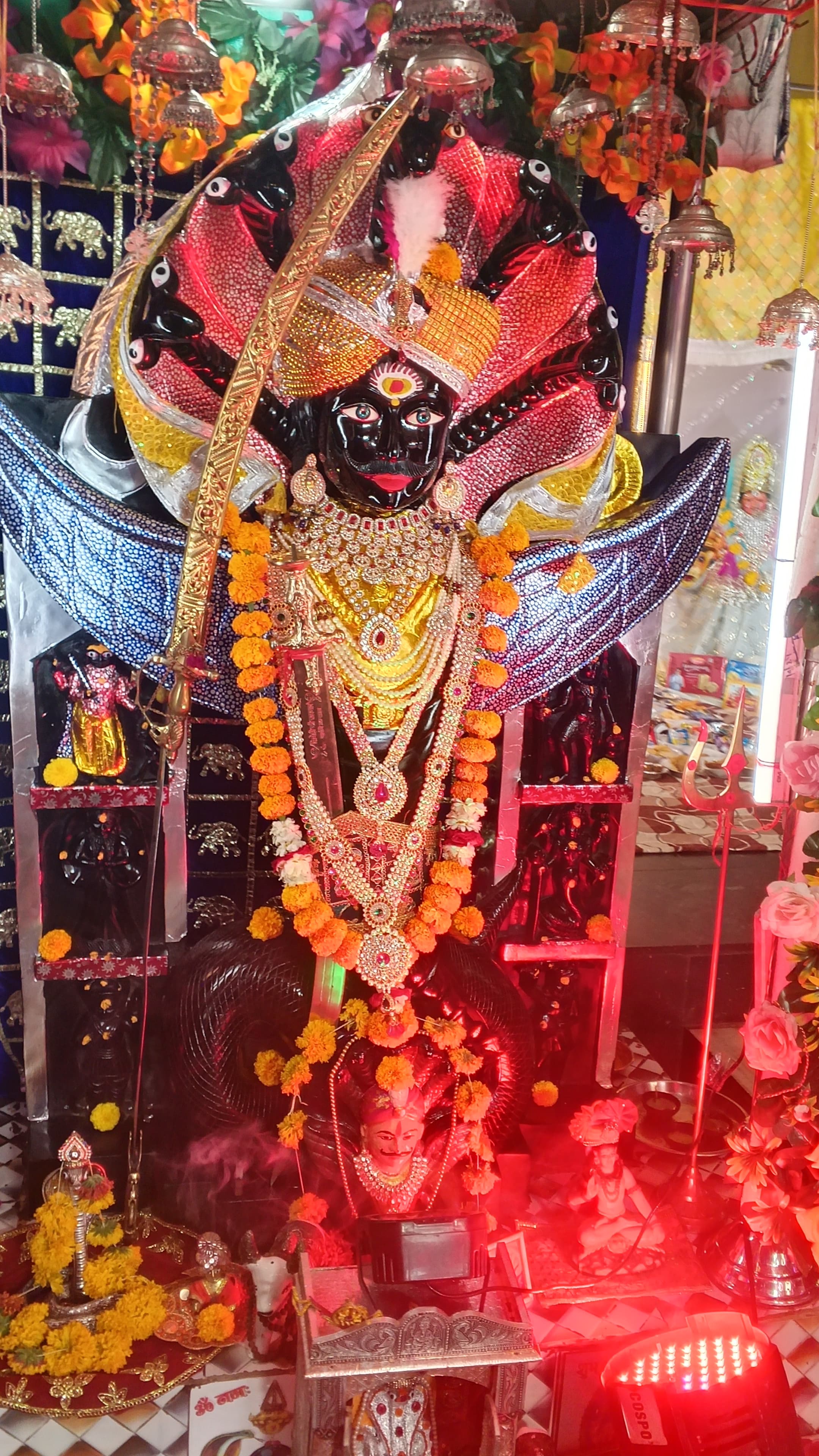 श्री काली कल्याण धाम मंदिर मोंगियावाडा खेरवाड़ा में चैत्र नवरात्रि का हवन पूजन किया