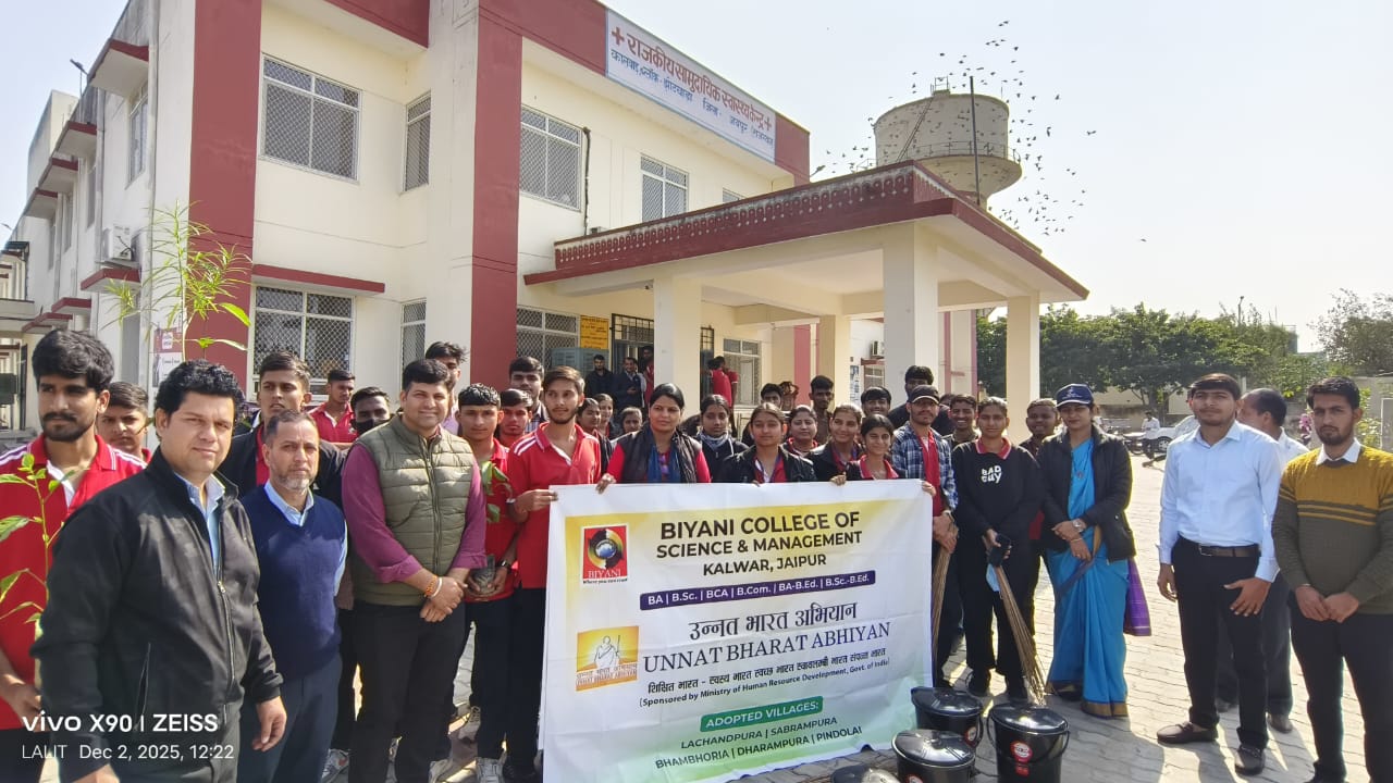 बियानी कॉलेज ऑफ़ साइंस एंड मैनेजमेंट के छात्रों ने ग्रामीण भारत को बनाया स्वस्थ और जागरूक