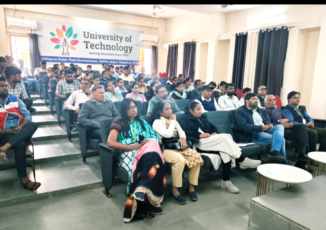 यूनिवर्सिटी ऑफ टेक्नोलॉजी, जयपुर में ‘कृत्रिम बुद्धिमत्ता, बौद्धिक संपदा अधिकार एवं नवाचार के माध्यम से उद्यमिता’ विषय पर सेमिनार आयोजित