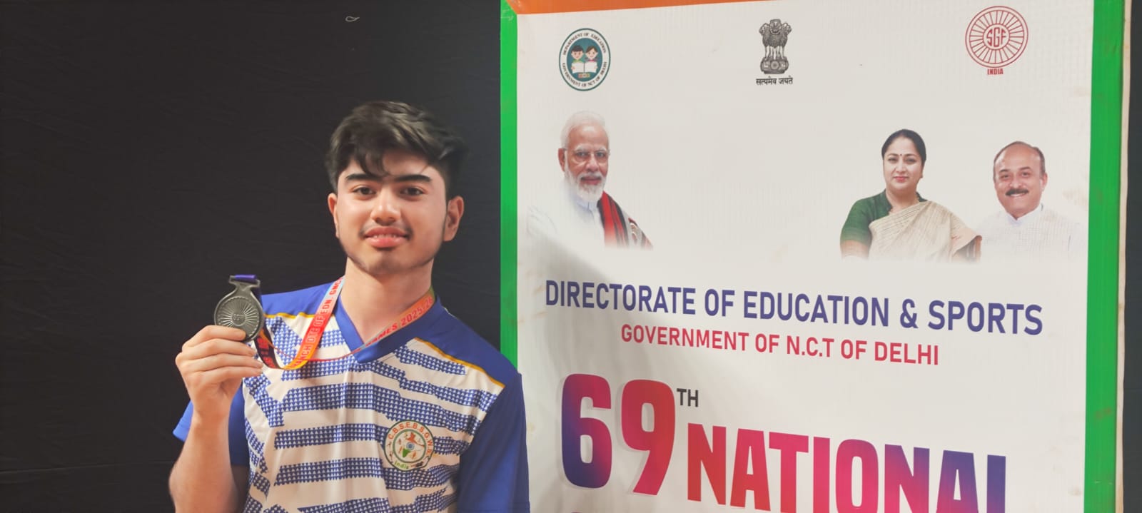 राष्ट्रीय स्कूल गेम्स- एसजीएफआई में ओजस्व गजराज ने जीता रजत पदक
