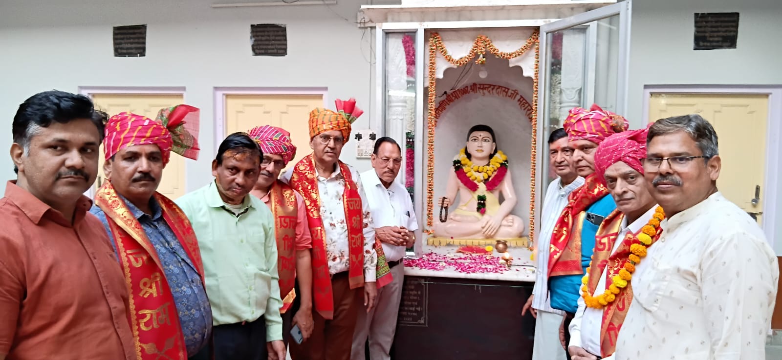 खंडेलवाल वेश्य धाम जागरण रथ यात्रा का खंडेलवाल समाज राजगढ़ ने किया भव्य स्वागत