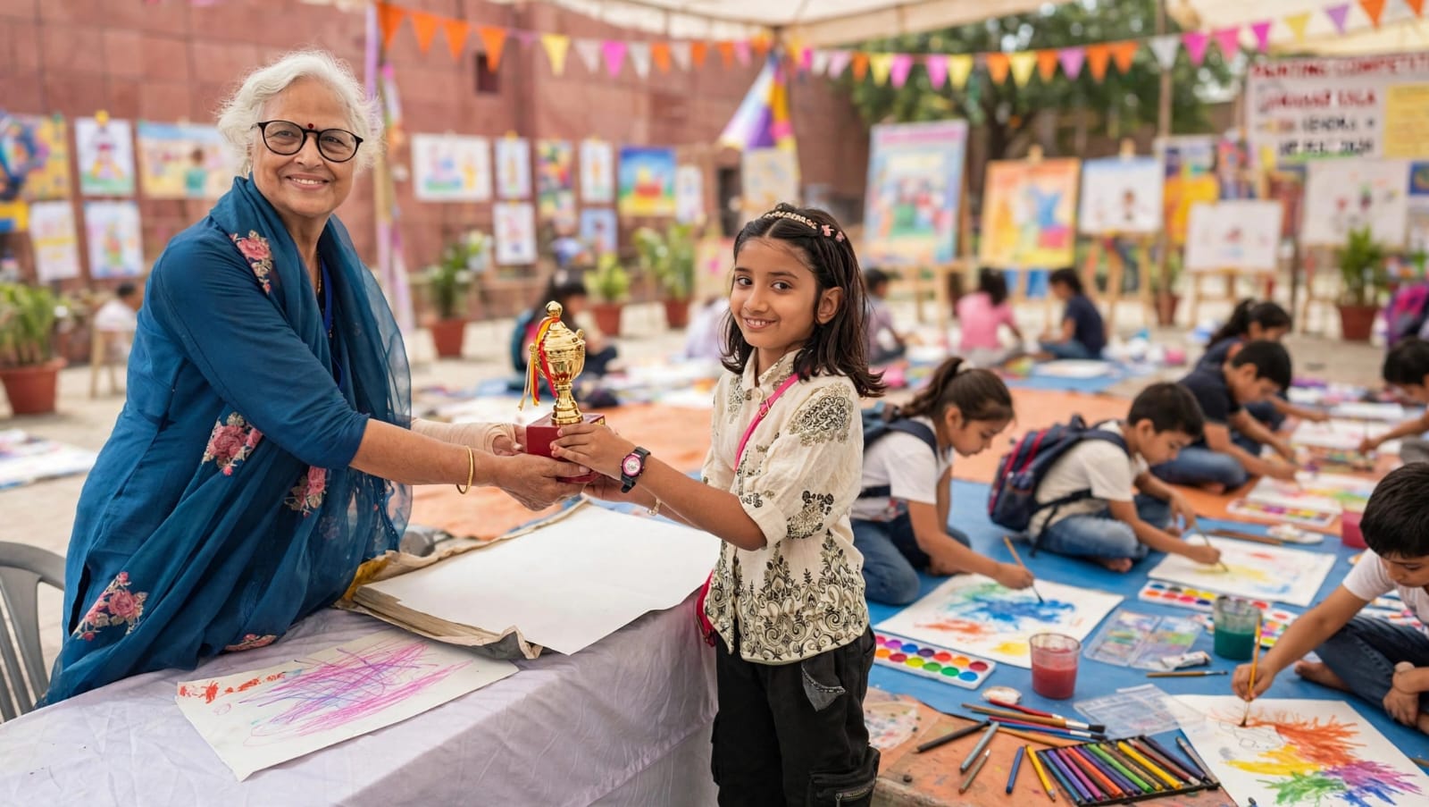 जवाहर कला केंद्र, जयपुर में आयोजित तीन दिवसीय गार्डन बाजार में पेंटिंग प्रतियोगिता का आयोजन