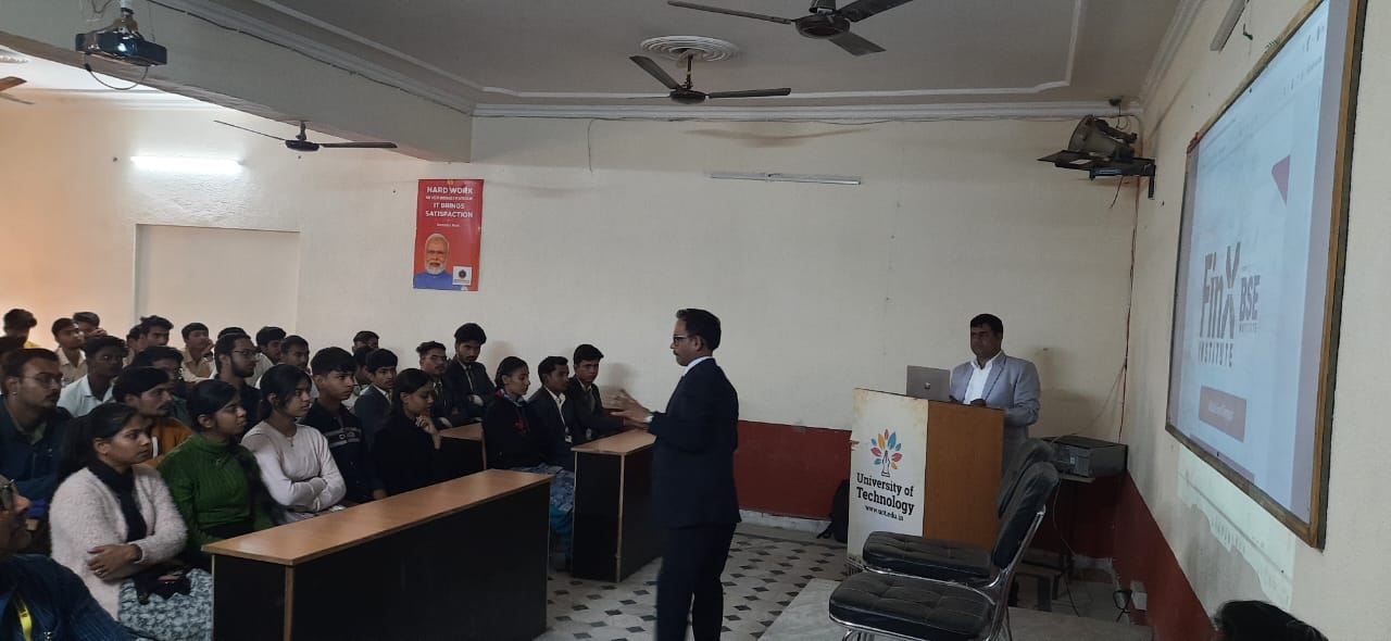 यूनिवर्सिटी ऑफ टेक्नोलॉजी (दीपशिखा कला संस्थान)में नेशनल म्यूचुअल फंड ओलंपियाड एवं सर्टिफाइड फाइनेंशियल एक्सपर्ट कार्यक्रम पर विशेष सत्र आयोजित