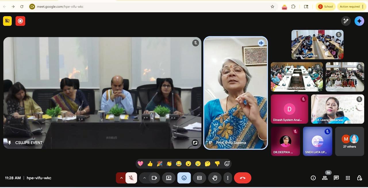 नारी शक्ति वंदन अधिनियम 2023 पर जागरूकता कार्यक्रम  में केंद्रीय संस्कृत विश्वविद्यालय, जयपुर परिसर में विविध गतिविधियों का आयोजन