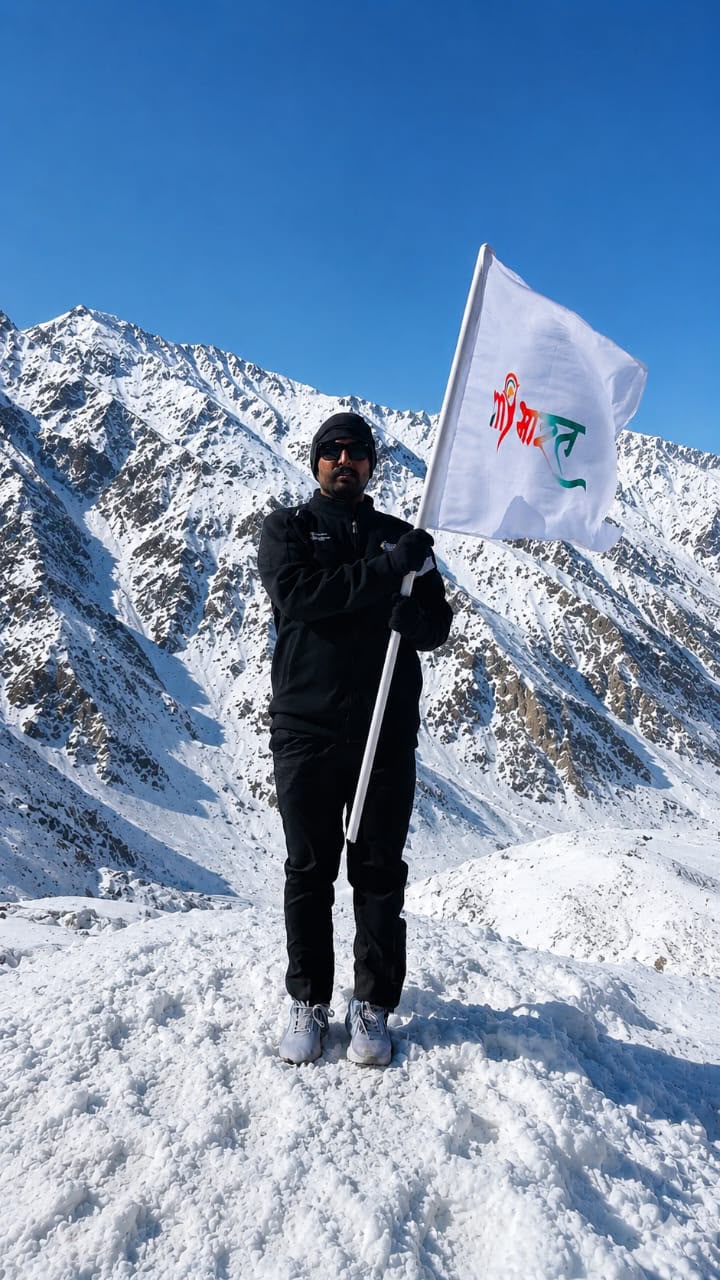 12,500 फीट ऊंचे हंगला टॉप पर विनोद खवाल ने बढ़ाया राजस्थान का मान