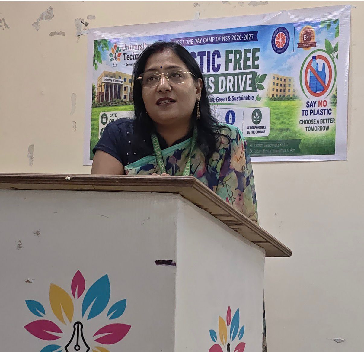 यूनिवर्सिटी ऑफ टेक्नोलॉजी में प्रथम NSS कैंप 2026 एवं प्लास्टिक फ्री कैंपस ड्राइव का आयोजन