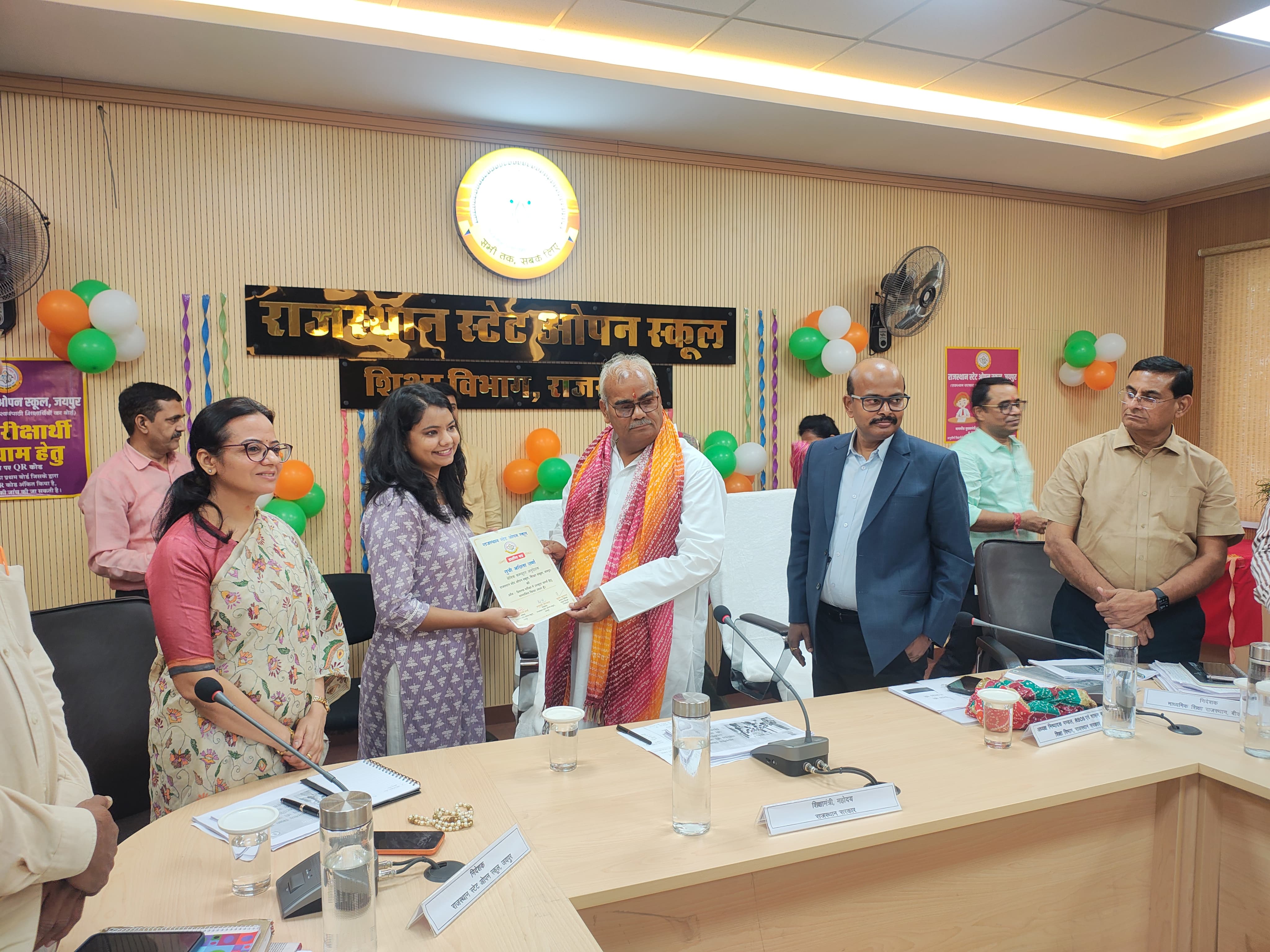 शिक्षा एवं पंचायती राज मंत्री मदन दिलावर ने किया सभागार एवं लिफ्ट का लोकार्पण