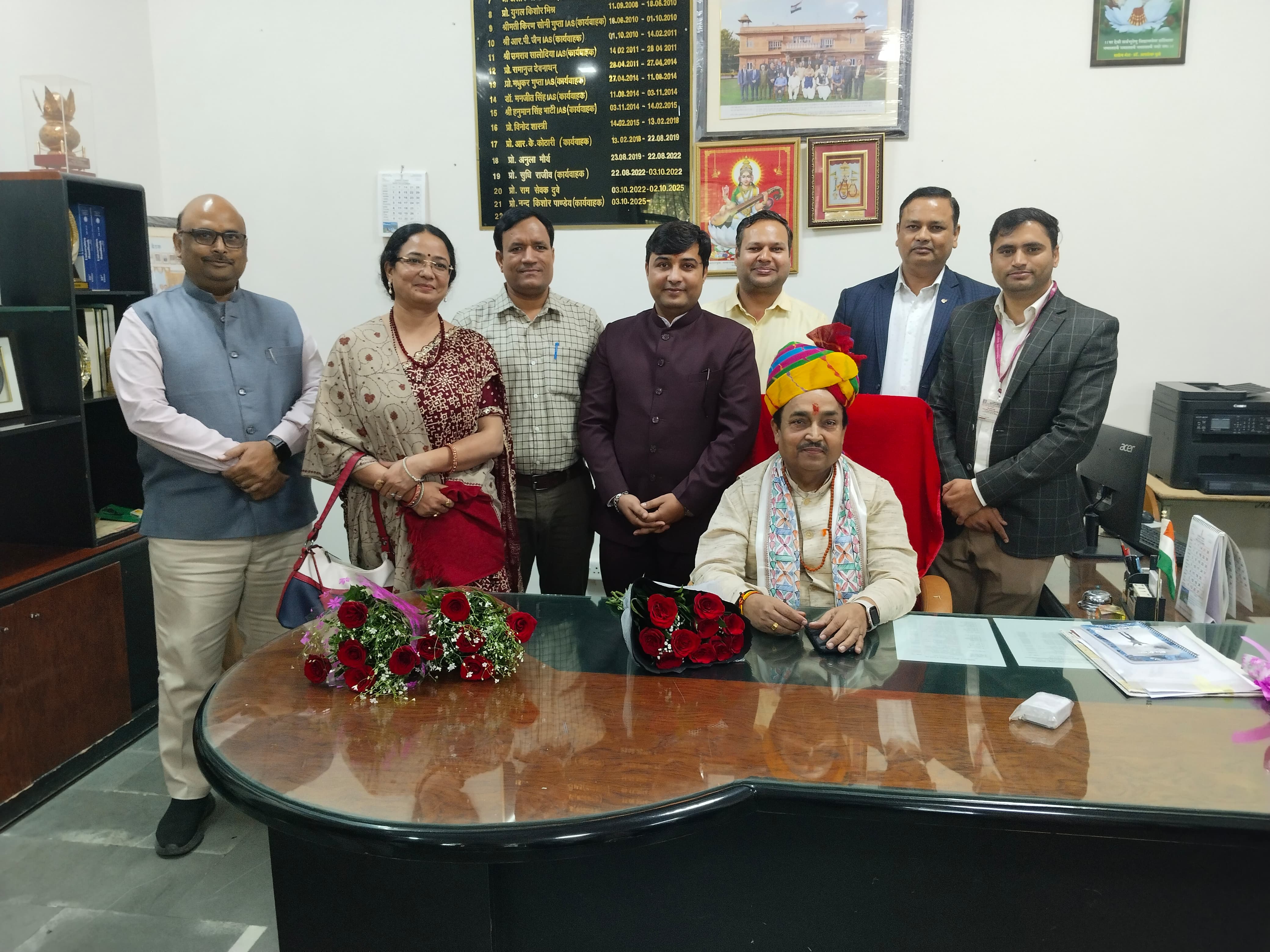 जगद्गुरु रामानंदाचार्य राजस्थान संस्कृत विश्वविद्यालय, जयपुर नवनियुक्त कुलपति प्रो. मदन मोहन झा ने संभाला कार्यभार