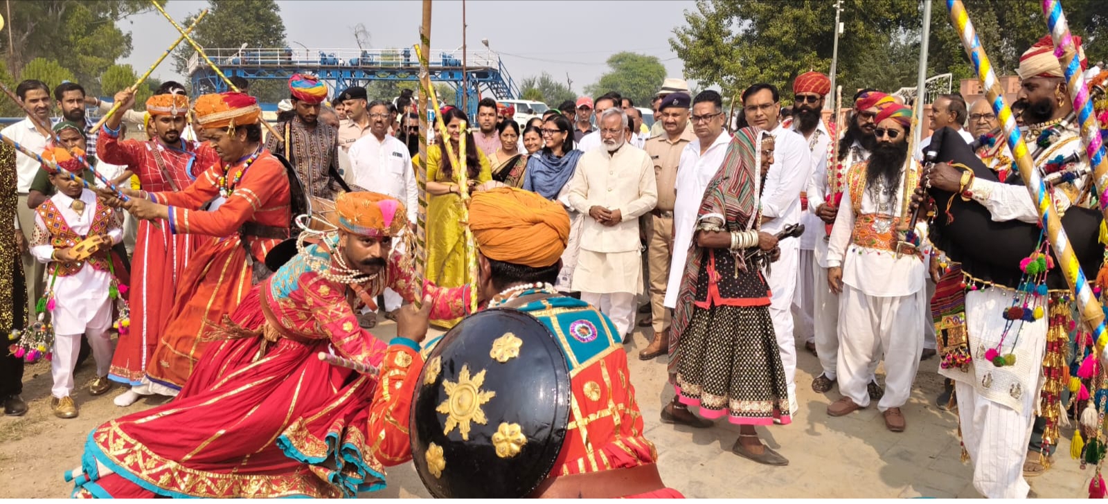 महाराजा गंगासिंह की प्रतिमा पर किए पुष्प अर्पित, शिवपुर हैड पर किया हवन, पूजा-अर्चना