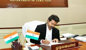 Tamil Nadu Chief Minister C. Joseph Vijay’s First Day in Office Marked by Political Signals, Administrative Meetings and Early Controversies