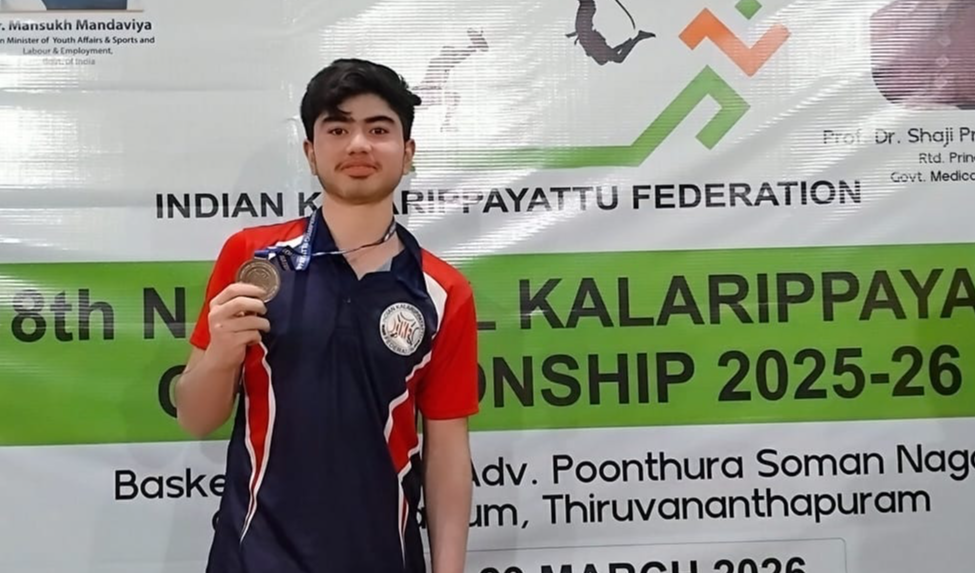 ओजस्व गजराज ने खेलो इंडिया नेशनल कलारीपेयट्टू चैम्पियनशिप मे जीता रजत पदक,  प्रतिभा को सलाम
