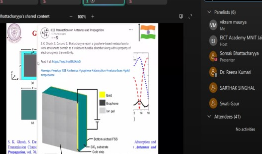 एमएनआईटी जयपुर में 5G और 6G अनुप्रयोगों पर 40 घंटे का ऑनलाइन संकाय विकास कार्यक्रम संपन्न, आवृत्ति चयनात्मक सतहों के डिजाइन में उभरते रुझानों पर विशेषज्ञों ने साझा किए विचार