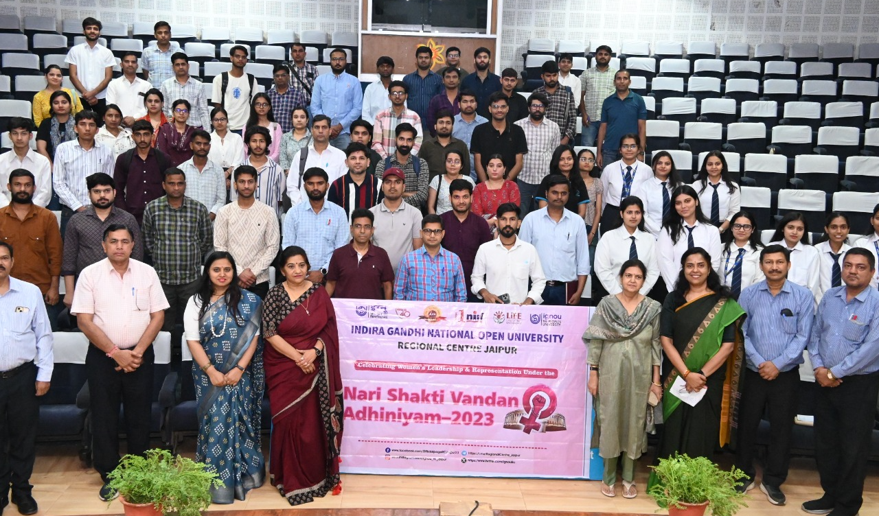 इग्नू क्षेत्रीय केंद्र जयपुर ने किया  “नारी शक्ति वंदन अधिनियम 2023” कार्यक्रम का आयोजन