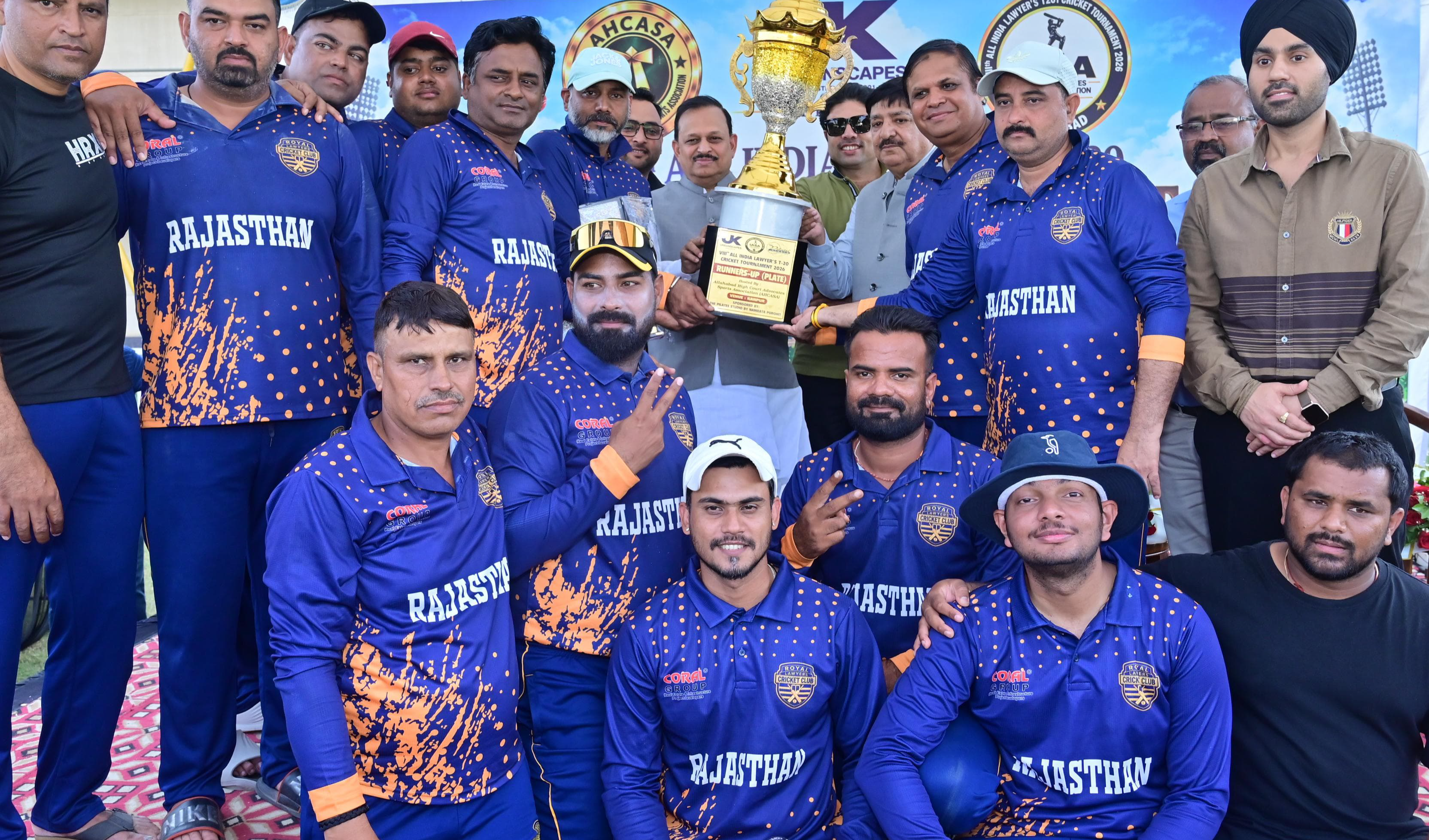 कानपुर में राजस्थान हाईकोर्ट रॉयल लॉयर्स क्रिकेट क्लब का शानदार प्रदर्शन, प्लेट ग्रुप में बना उपविजेता