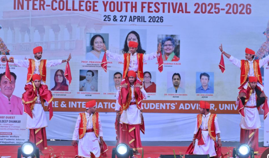 राजस्थान विश्वविद्यालय में युवा महोत्सव का भव्य आयोजन संपन्न