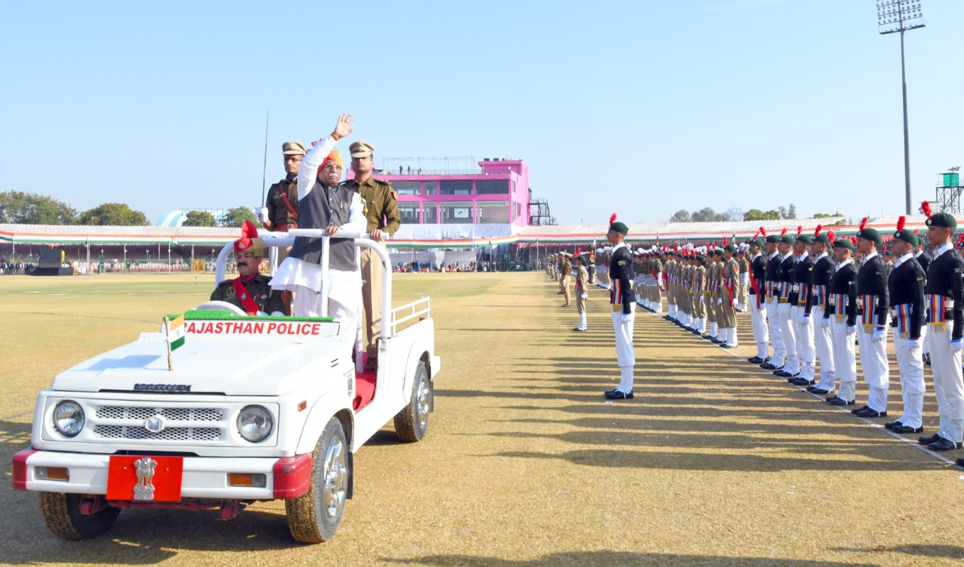 जयपुर में 77वें गणतंत्र दिवस का राज्य स्तरीय समारोह आयोजित उत्साह, उमंग और उल्लास से मनाया गया गणतंत्र दिवस