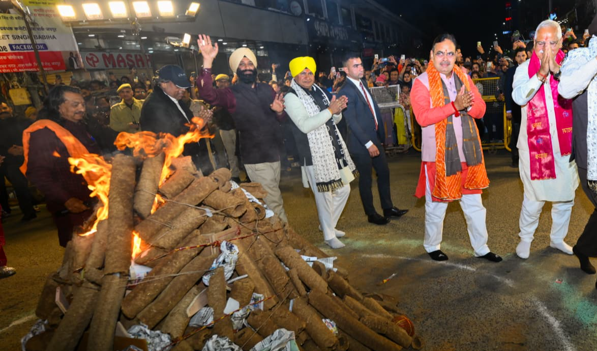 मुख्यमंत्री भजनलाल शर्मा गोकाष्ठ लोहड़ी महोत्सव में हुए शामिल
