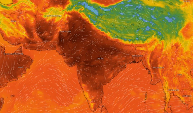 Delhi Faces Intense Heatwave Conditions as Temperature Crosses 45°C in Several Areas