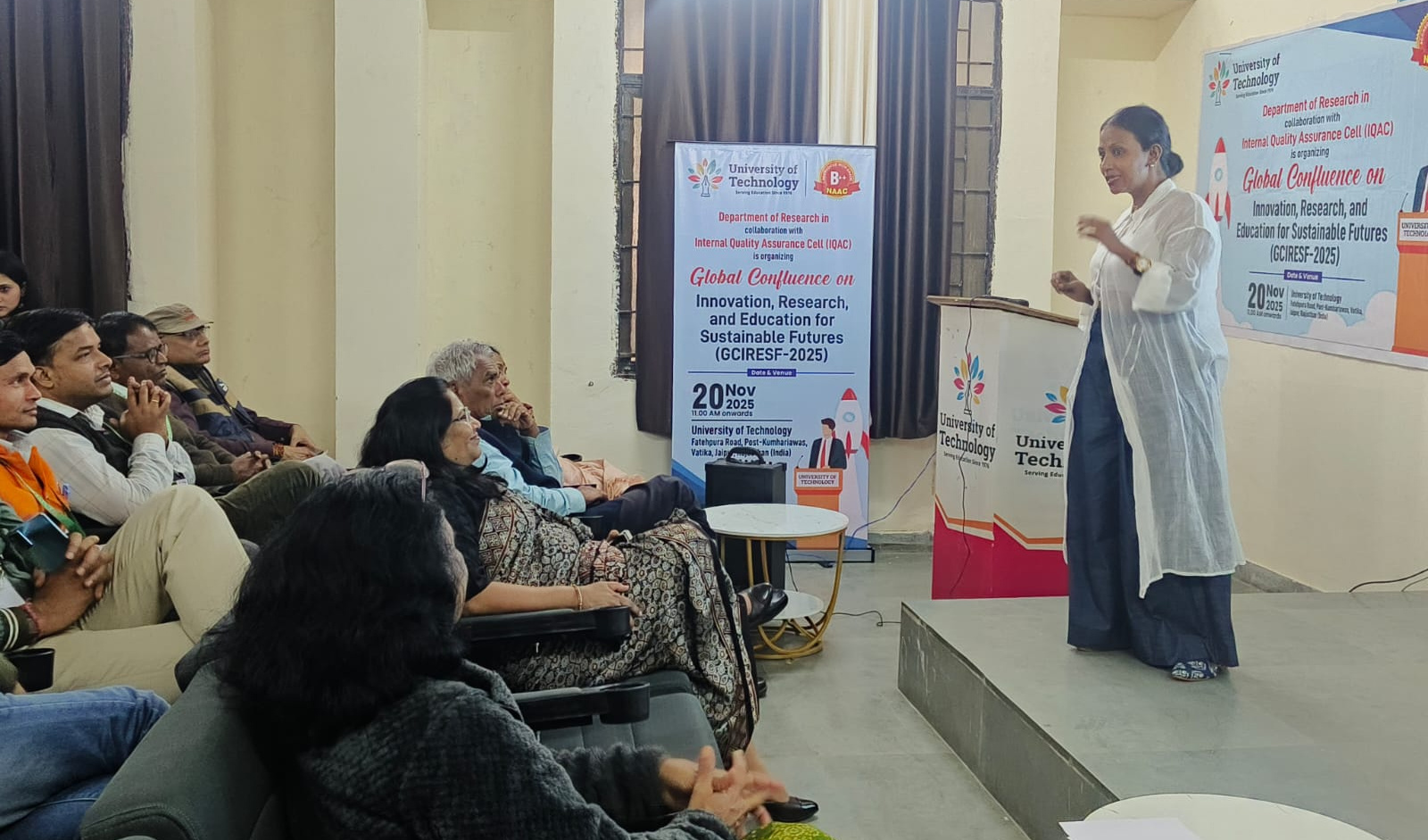 यूनिवर्सिटी ऑफ़ टेक्नोलॉजी, जयपुर में अंतर्राष्ट्रीय सम्मेलन (GCIRESF–2025) का सफल आयोजन