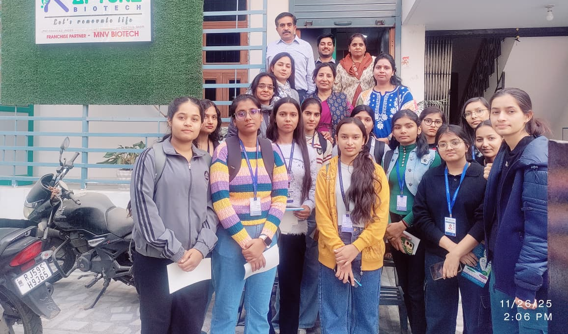 ‘‘कानोड़िया पी.जी. महिला महाविद्यालय, जयपुर की छात्राओं ने किया रेपचर बायोटेक इंटरनेशनल प्राइवेट लिमिटेड का औद्योगिक भ्रमण’’