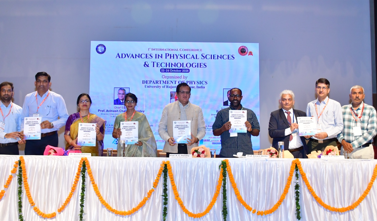 राजस्थान विश्वविद्यालय में भौतिक शास्त्र विभाग में अंतरराष्ट्रीय सम्मेलन ICAPST-2026 का भव्य शुभारंभ