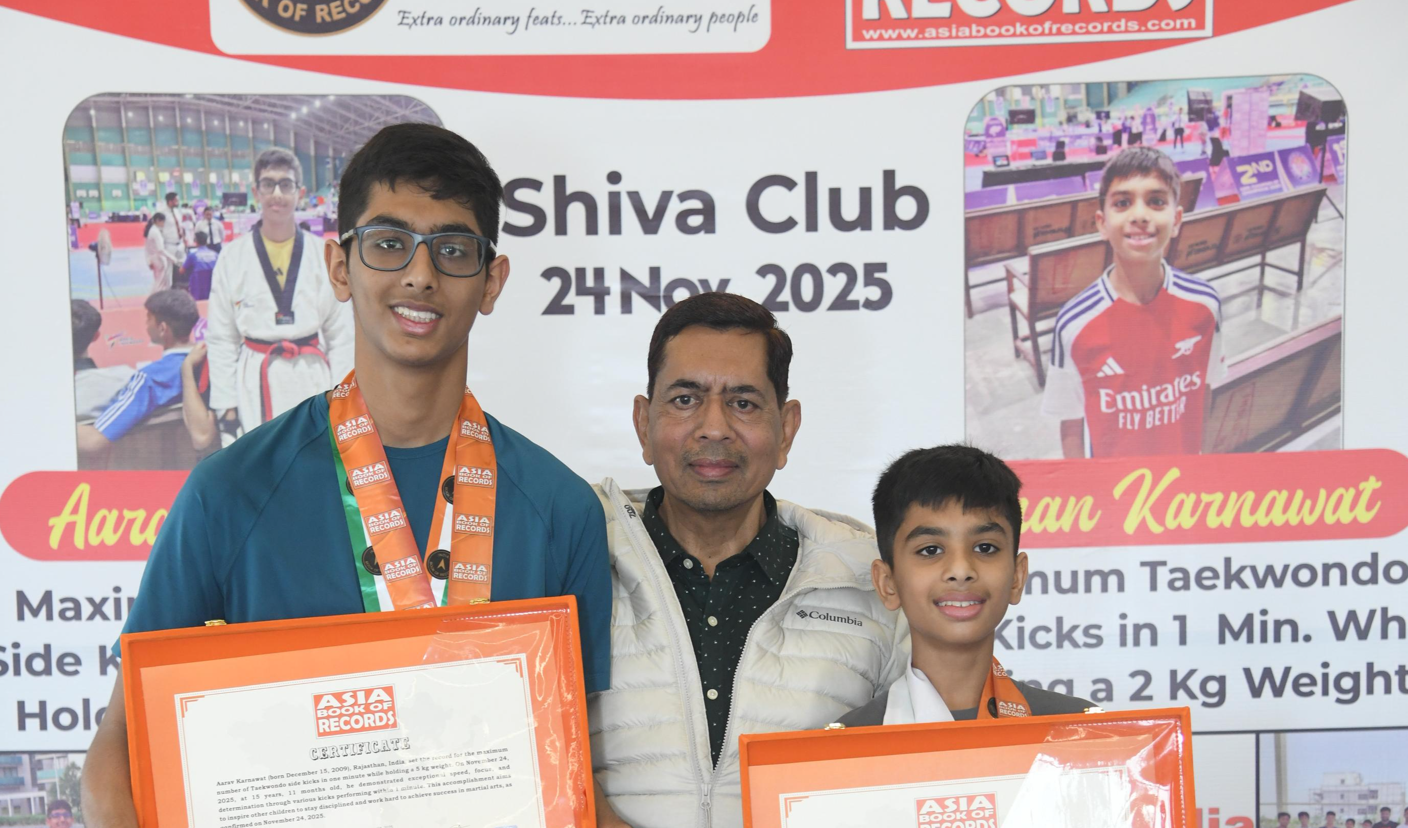 एक मिनट में 113 और 274 किक्स के साथ आरव और आहान ने टाइक्वांडो में रचा इतिहास