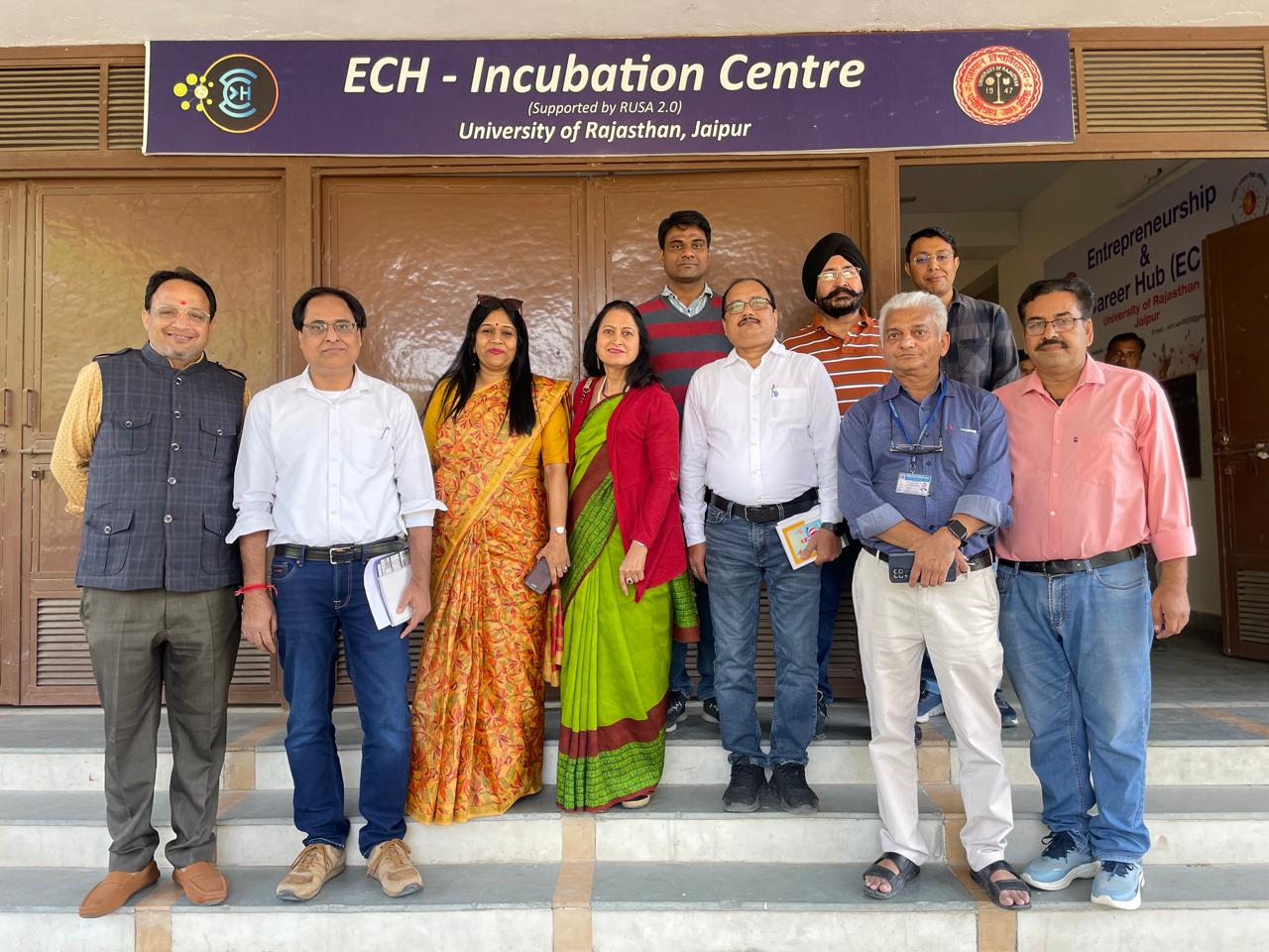 रूसा 2.0 ऑडिट टीम ने ईसीएच इन्क्यूबेशन सेंटर का किया निरीक्षण